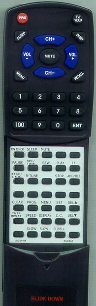 PANASONIC RTVSQS1404 Replacement Remote