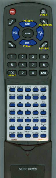 YAMAHA--INSERT DVRS120 Replacement Remote