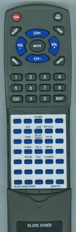 SANYO WIR113001 FA05 Replacement Remote