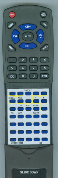 GE AJCQ08ACDW1 Replacement Remote