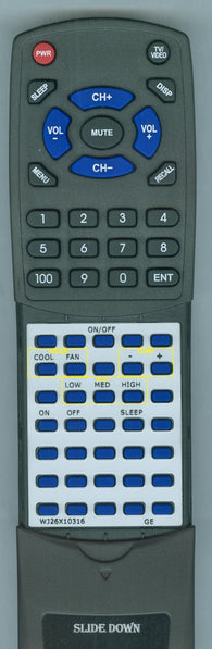 GE--INSERT AJCQ06LCDW1 Replacement Remote