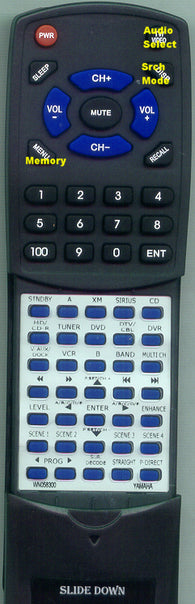 YAMAHA--INSERT HTR6160 Replacement Remote