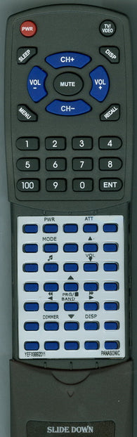 PANASONIC YEFX9992011 Replacement Remote