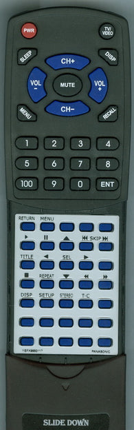 PANASONIC YEFX9992117 Replacement Remote