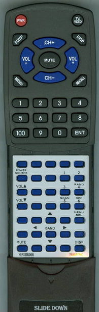 PANASONIC YEFX9992499 Replacement Remote