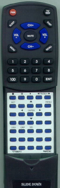 PANASONIC YEFX9992512 Replacement Remote